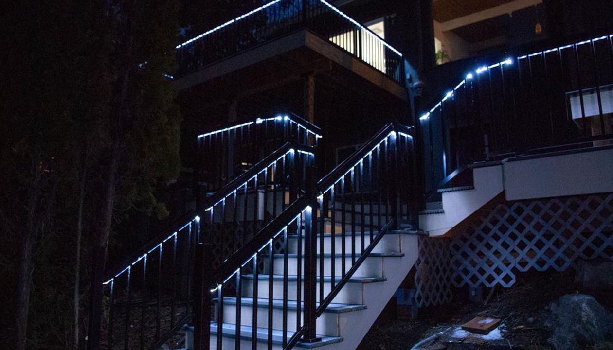 Foggy Wharf Trex Deck Stairway