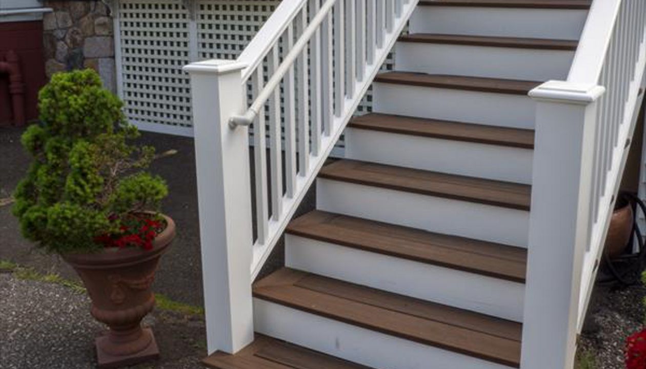 Trex stairs and landing, Ridgefield, CT