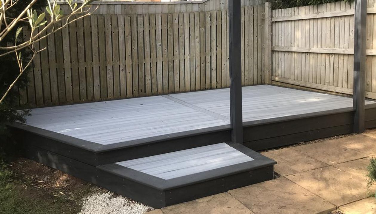 Foggy Wharf with a Calm Water boarder and Facsia. Exmouth.