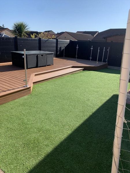 Lovely big tiki torch deck done in Egremont.