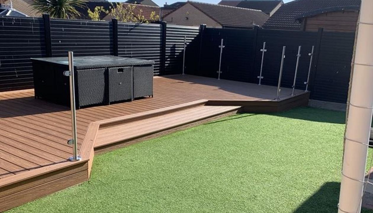 Lovely big tiki torch deck done in Egremont.