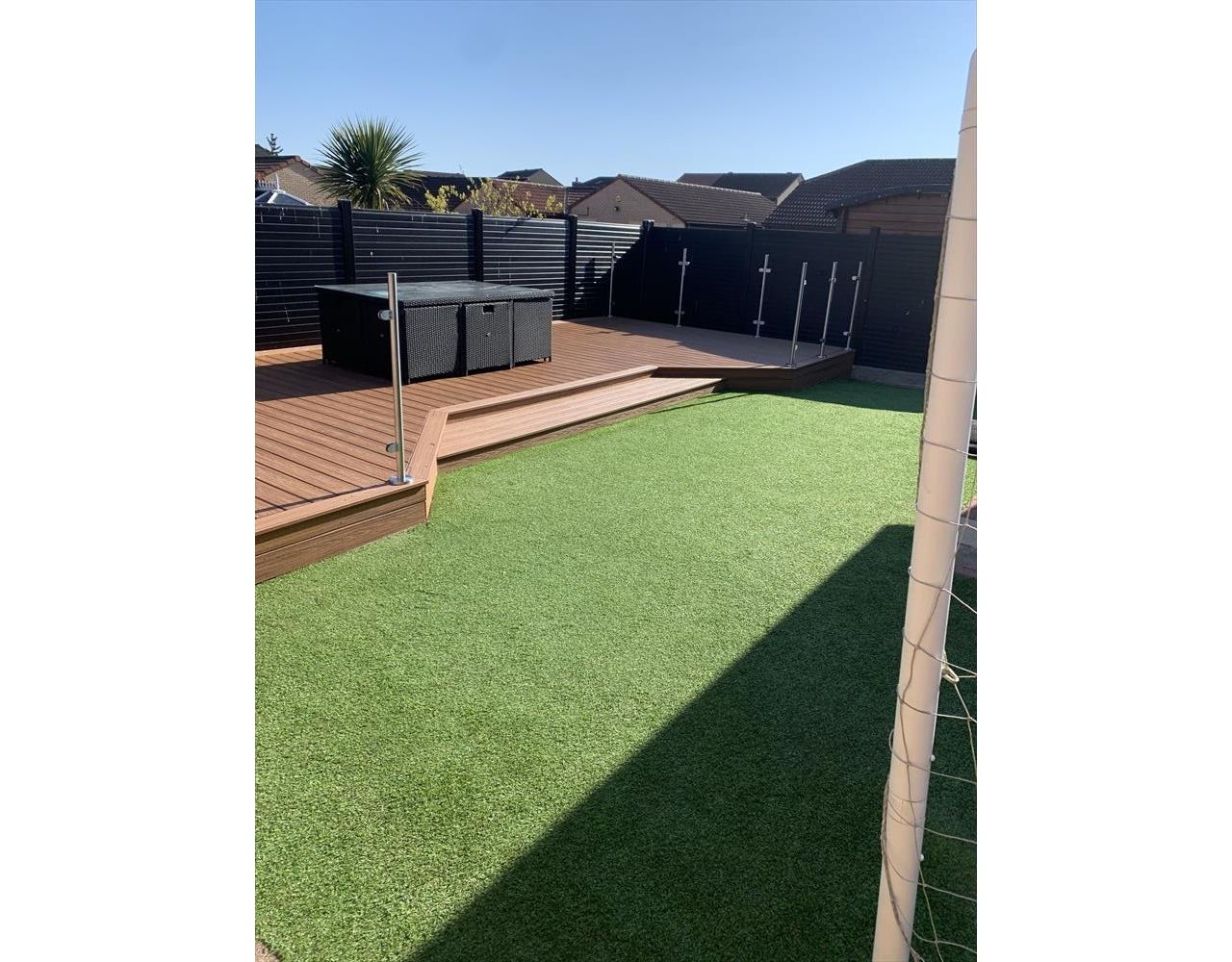 Lovely big tiki torch deck done in Egremont.