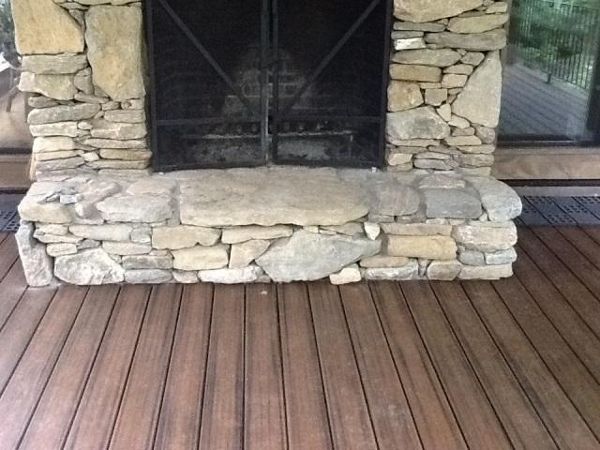 This Transcend deck & fireplace area is great for social gathering when company comes