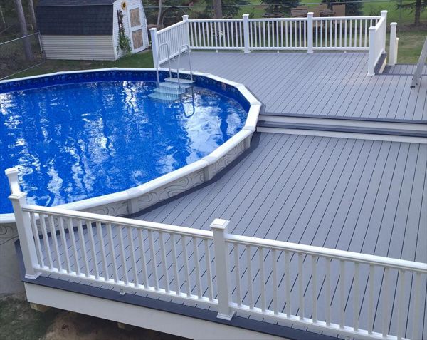 Trex Select Series Pebble Grey Pool Deck