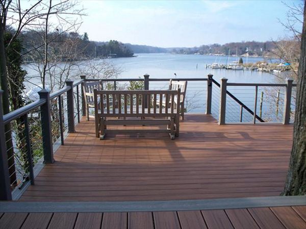 Trex Transcend Tiki Torch deck boards w/Gravel Path feature