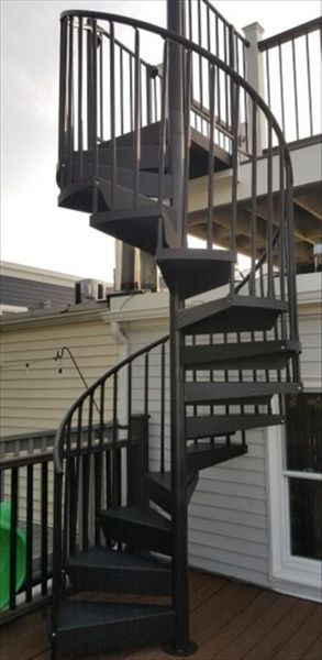 Spiral stairway to Trex Roof Deck
