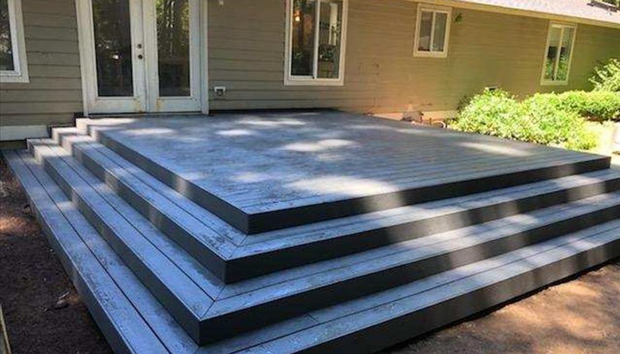 Trex Enhance Basics Clam Shell deck in Gig Harbor by Million’s Custom Landscaping and Decks
