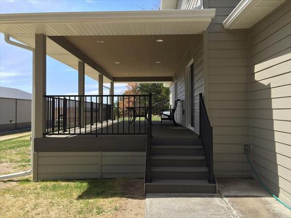 Transcend custom deck with covered porch, Omaha