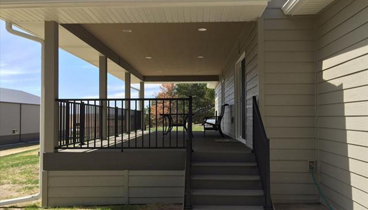 Transcend custom deck with covered porch, Omaha