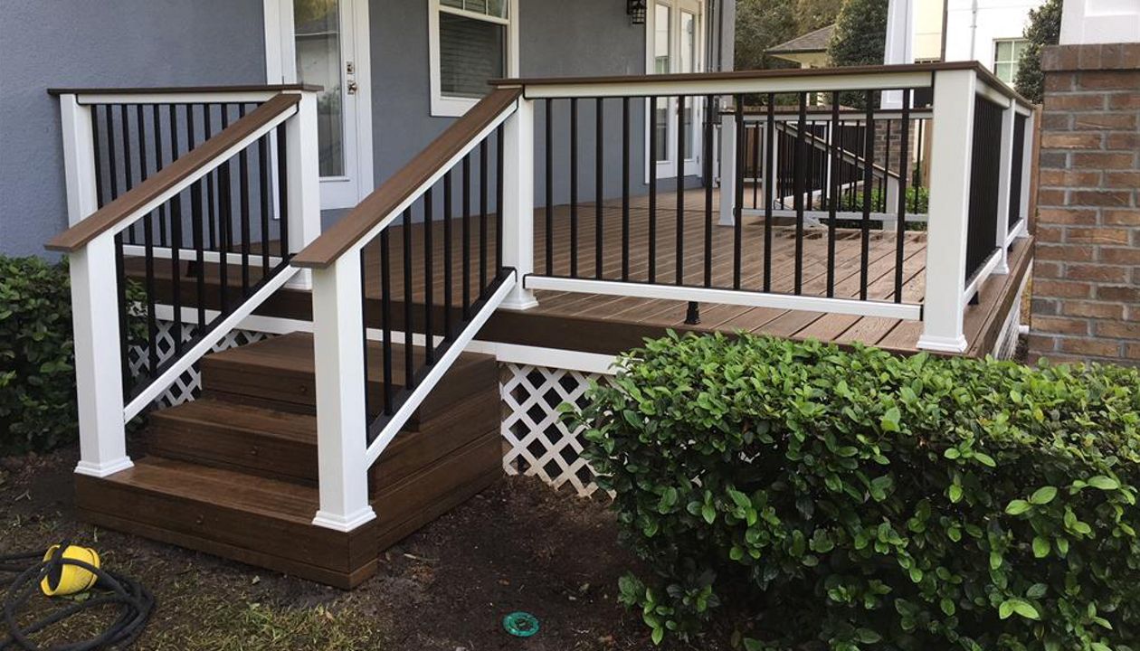 Trex railing on deck