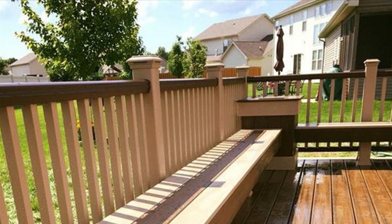 Built in benches add both extra seating and style