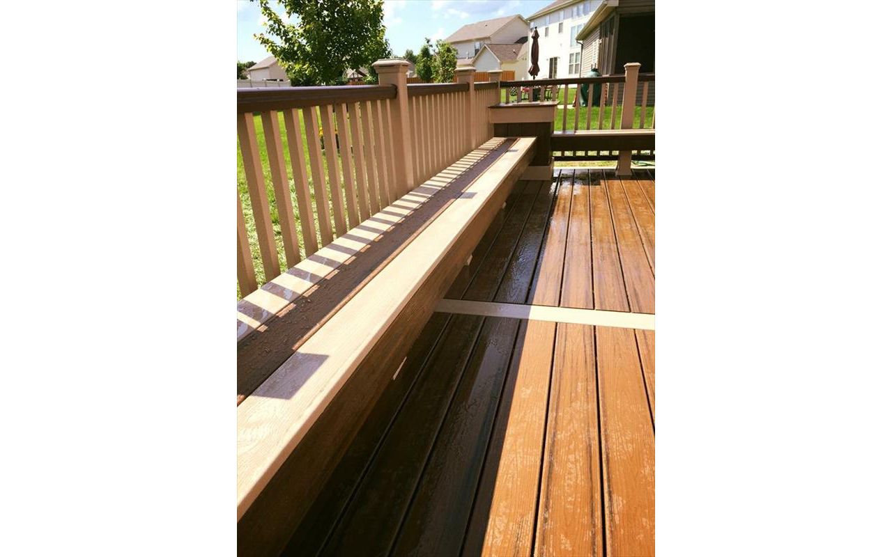 Built in benches add both extra seating and style