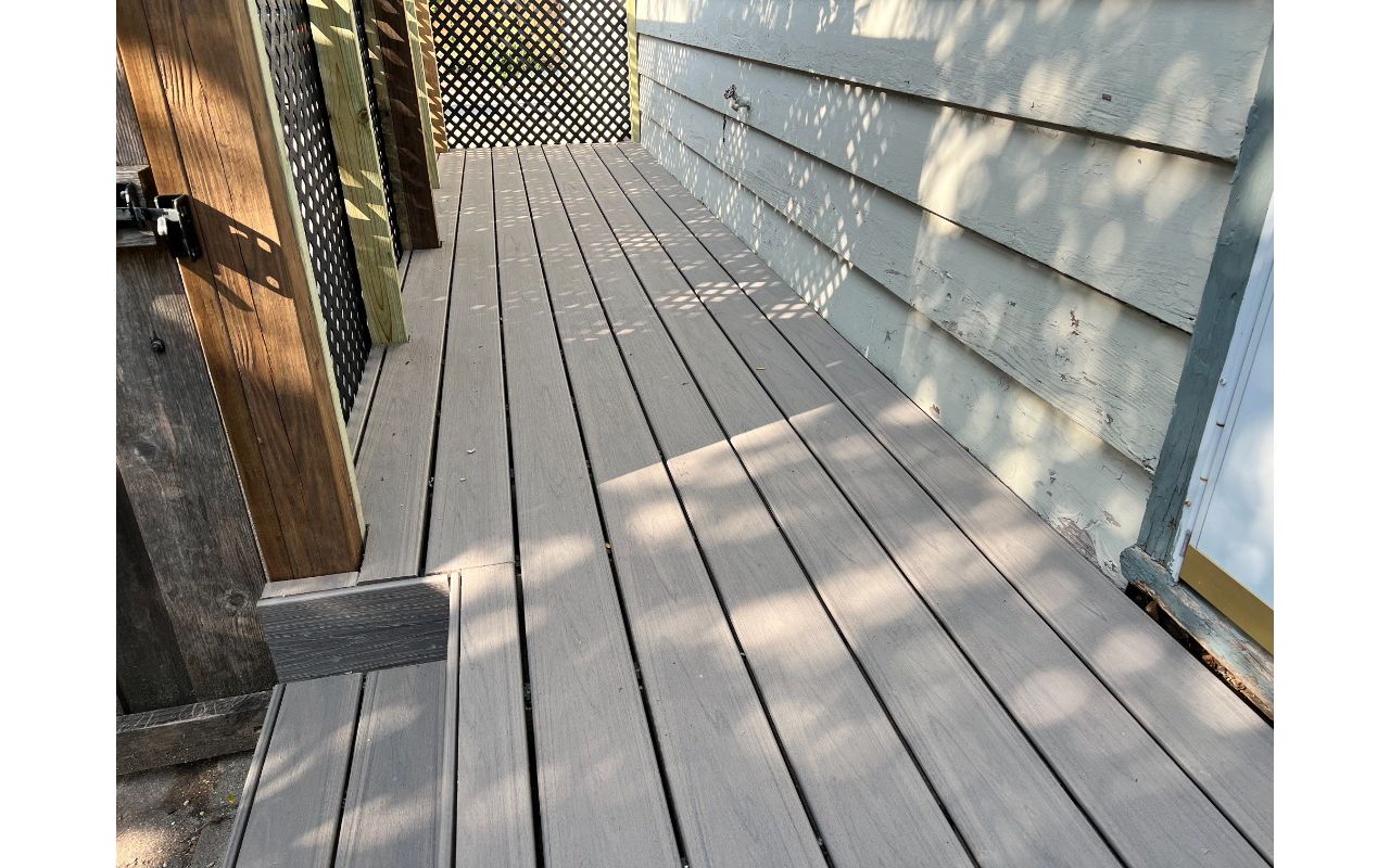 New Trex patio deck