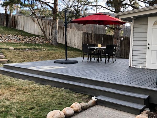 Trex Island Mist is the deck color
