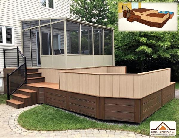 Pas de surprise...Nous réalisons un plan 3D du projet avec les détails des finis avant la réalsation...