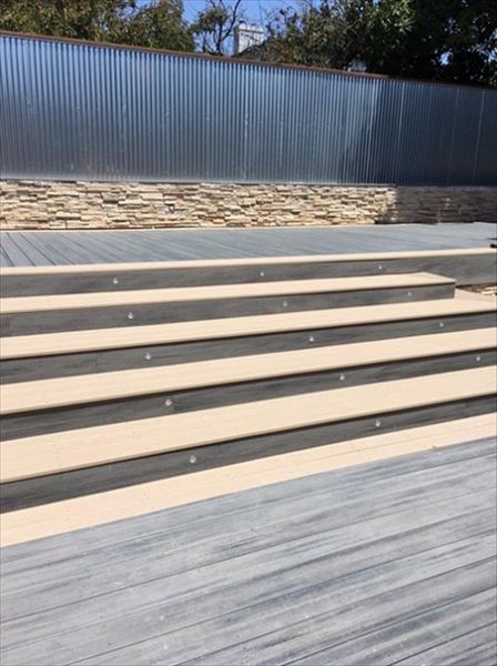 Transcend Tropical Island Mist and Trex Transcend Classical Earth Tones of Rope Swing