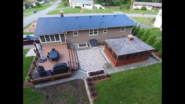 Tiki Torch Decking & Black Transcend Railing