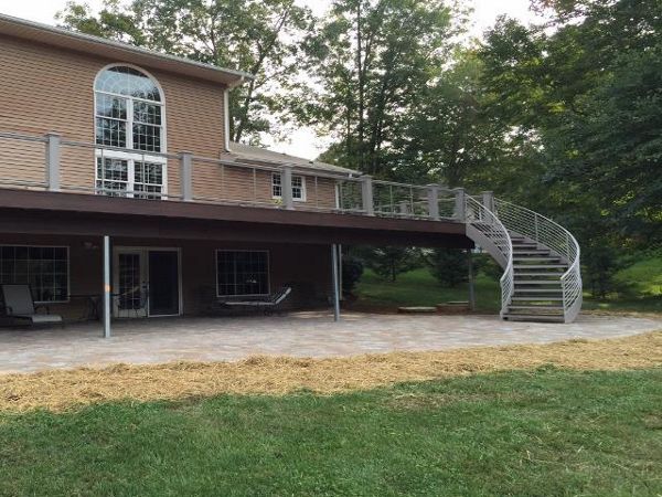 Custom Spiral Stairs with Trex Treads