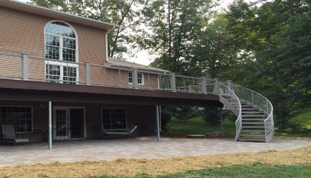 Custom Spiral Stairs with Trex Treads