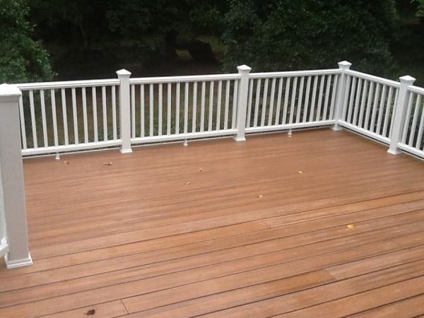 Trex Tiki Torch deck with Transcend White Rail combo
