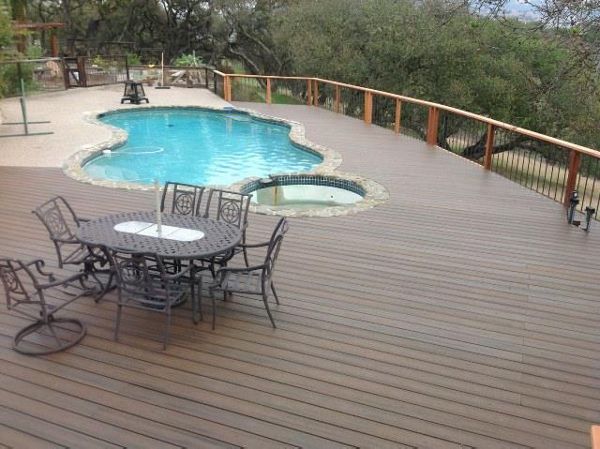 Trex Deck with pool, Tiki Torch, Carmel, CA