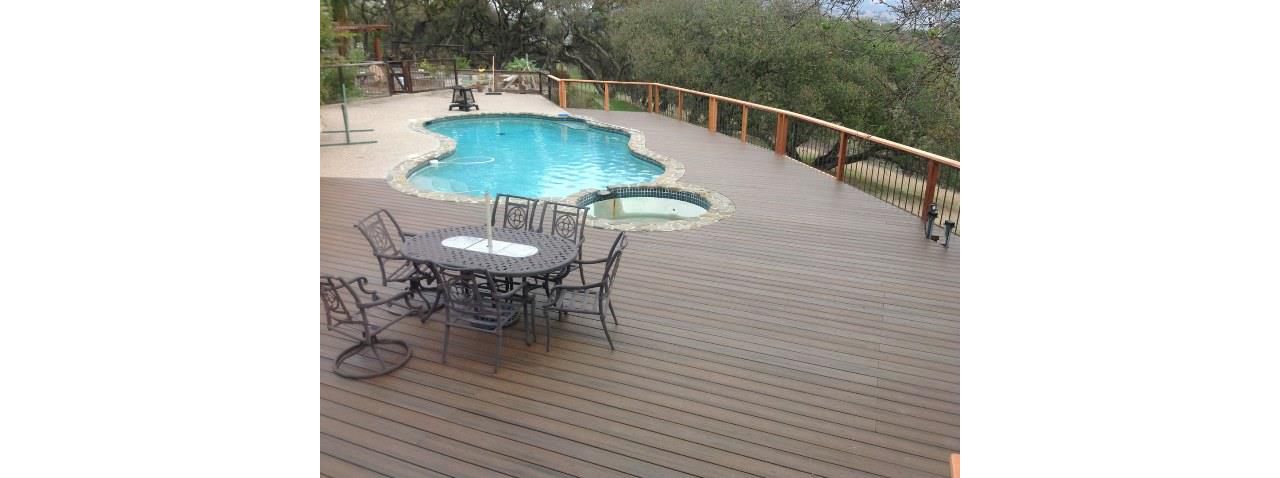 Trex Deck with pool, Tiki Torch, Carmel, CA