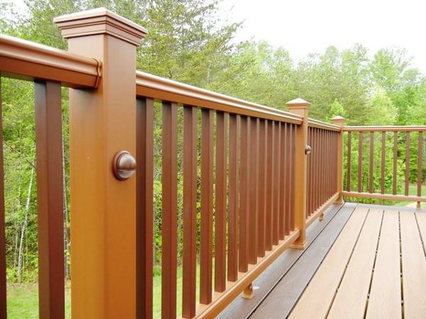 Transcends handrail with two color option plus Trex lighting