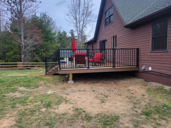 Backyard deck in Jay NY