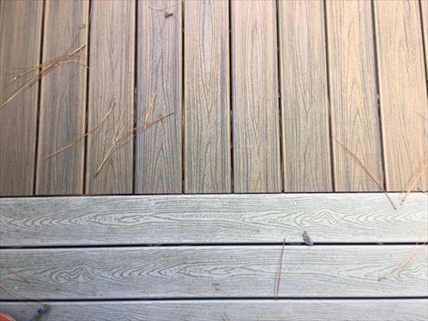 Triple picture frame in Trex Transcend Rope Swing on this Havana Gold Trex deck is a great distinctive feature!