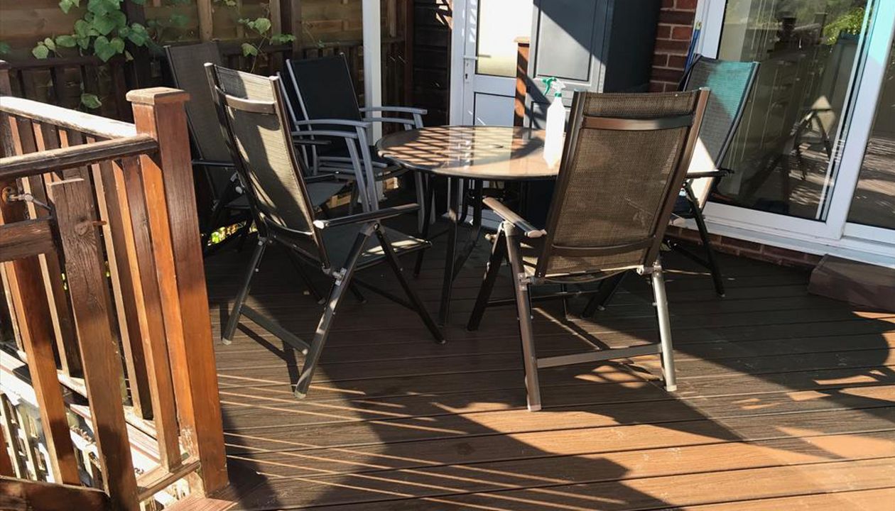 Shaded section undercover.