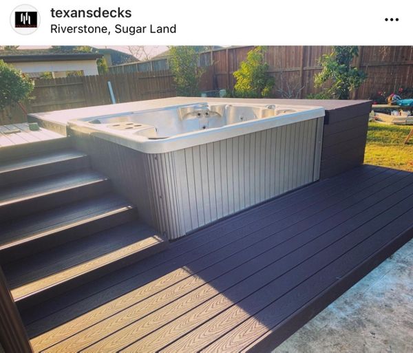 Composite deck in Houston deck builder