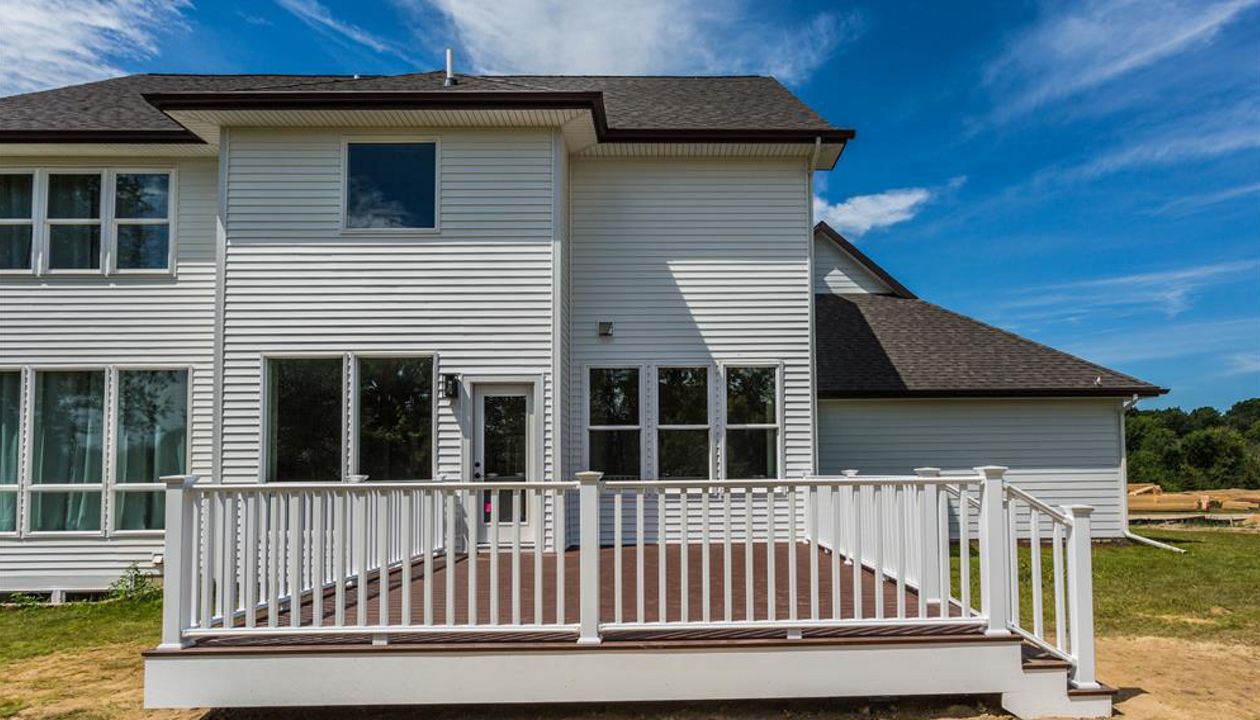A clean back deck to complete a new build