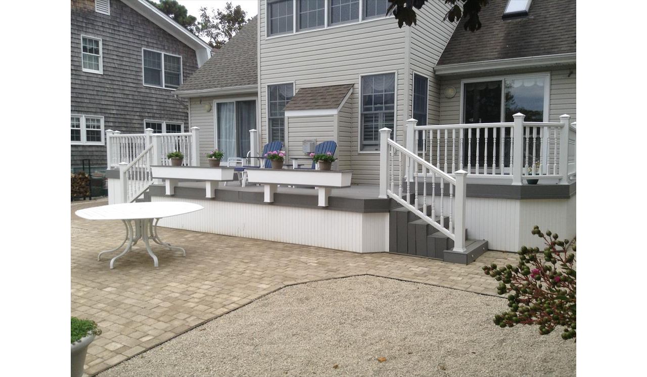 Custom Trex Gravel Path deck and lighting in Wall Township New Jersey