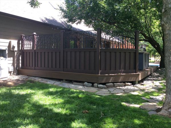 Trex Woodland Brown Seclusions fencing in Wichita, KS