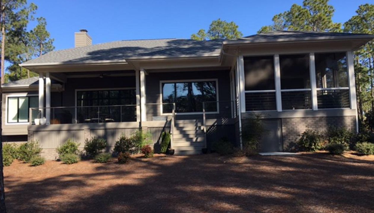 Trex Transcend Gravel Path porch in Pinehurst, NC