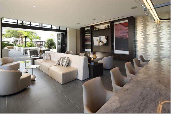 Trex Select Pebble Grey deck; Miami, FL; custom elevated steel substructure