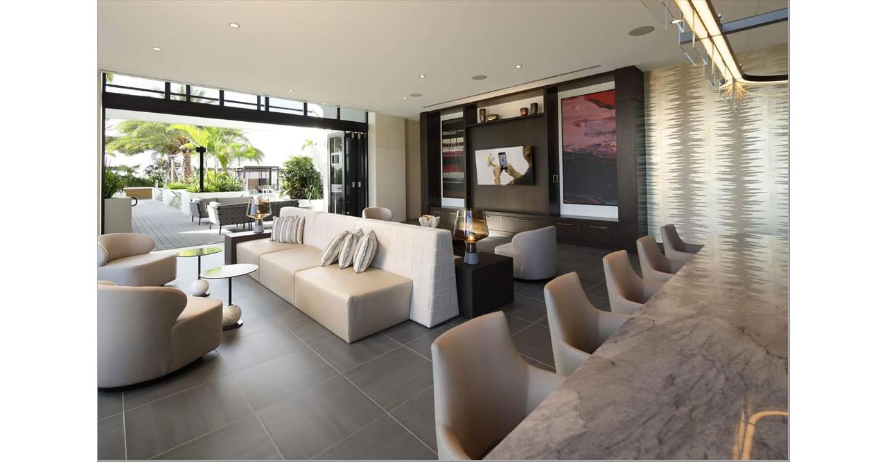 Trex Select Pebble Grey deck; Miami, FL; custom elevated steel substructure