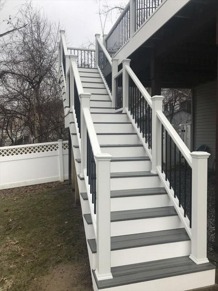 Custom Trex stairs in Butler, NJ.