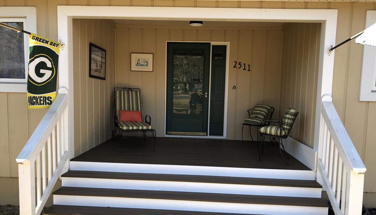 Front Porch Resurface with Trex Spiced Rum Porch Boards
