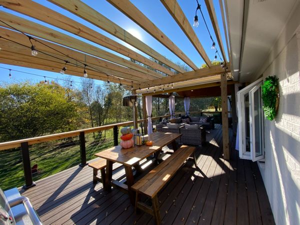 2nd story Trex deck - Pergola space