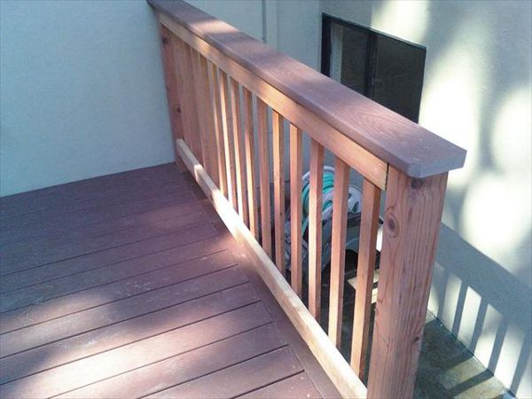 madera cap on standard wood rail