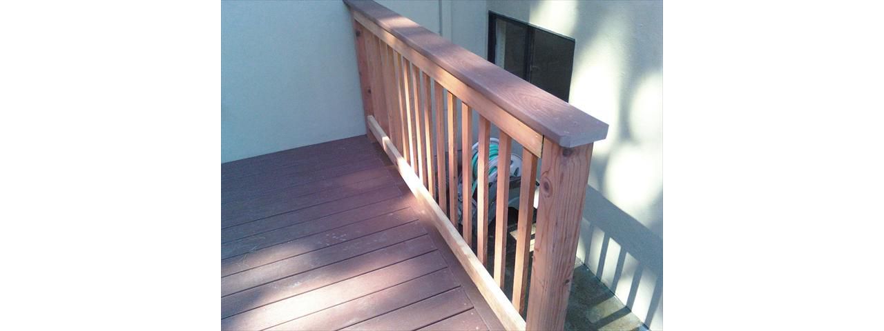 madera cap on standard wood rail