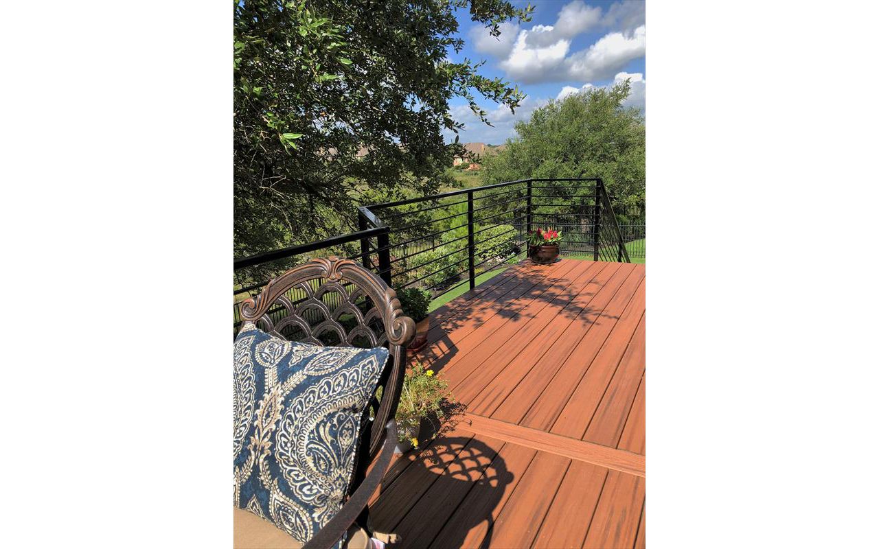 Trex Transcend Tiki Torch custom composite deck, Austin, Texas