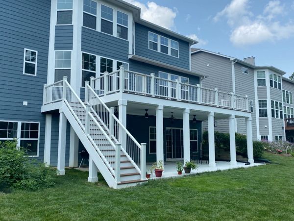 Trex Rain Escape Deck and Trex Transcend Railing.