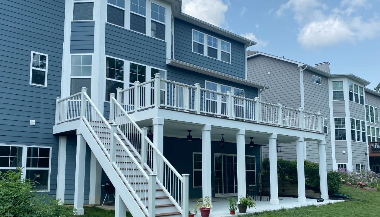 Trex Rain Escape Deck and Trex Transcend Railing.