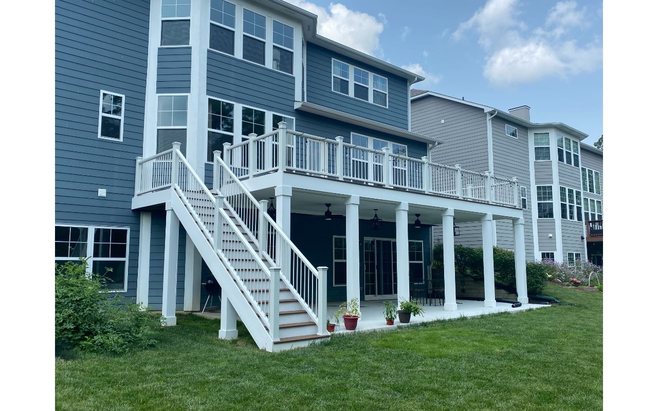 Trex Rain Escape Deck and Trex Transcend Railing.