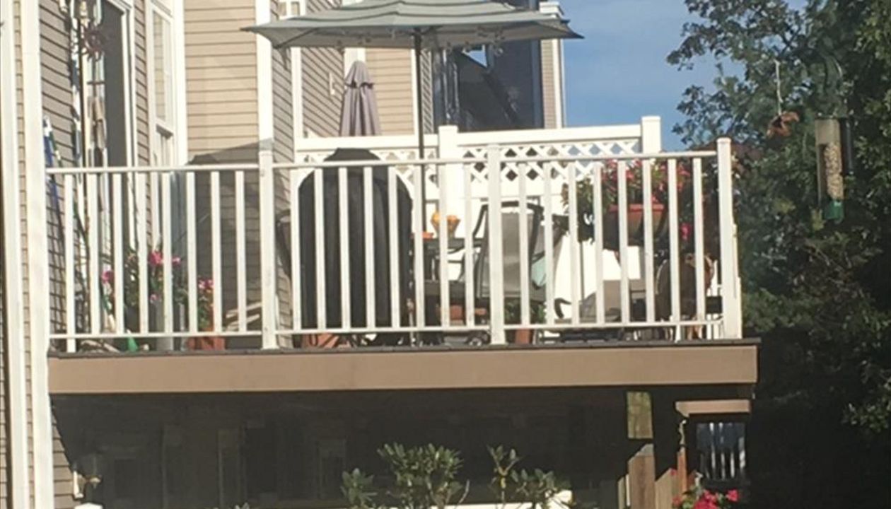 Trex decking installed on multi family in Basking Ridge NJ