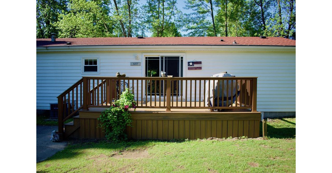 Composite Trex deck and railing.