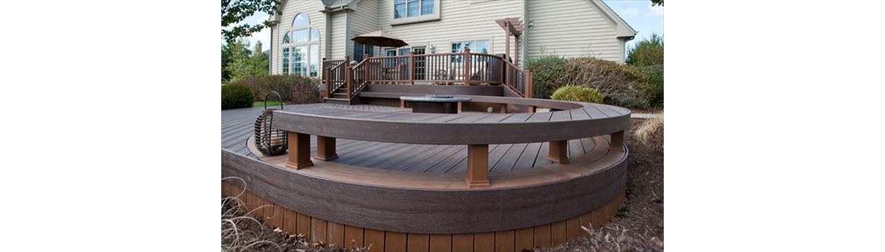 Trex Transcend Custom Curved Bench in Cary