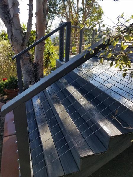 Composite Deck with Cable rail Stairs